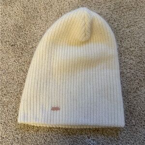 Free people white wool blend beanie